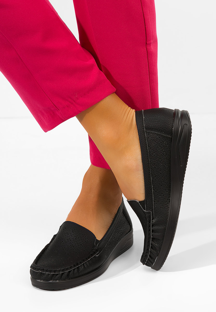 Μοκασίνια γυναικεια Valelia μαύρα