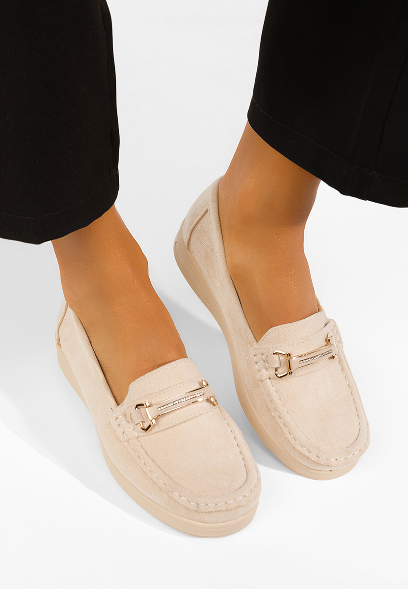 Μοκασίνια  γυναικεια Esmiara μπεζ