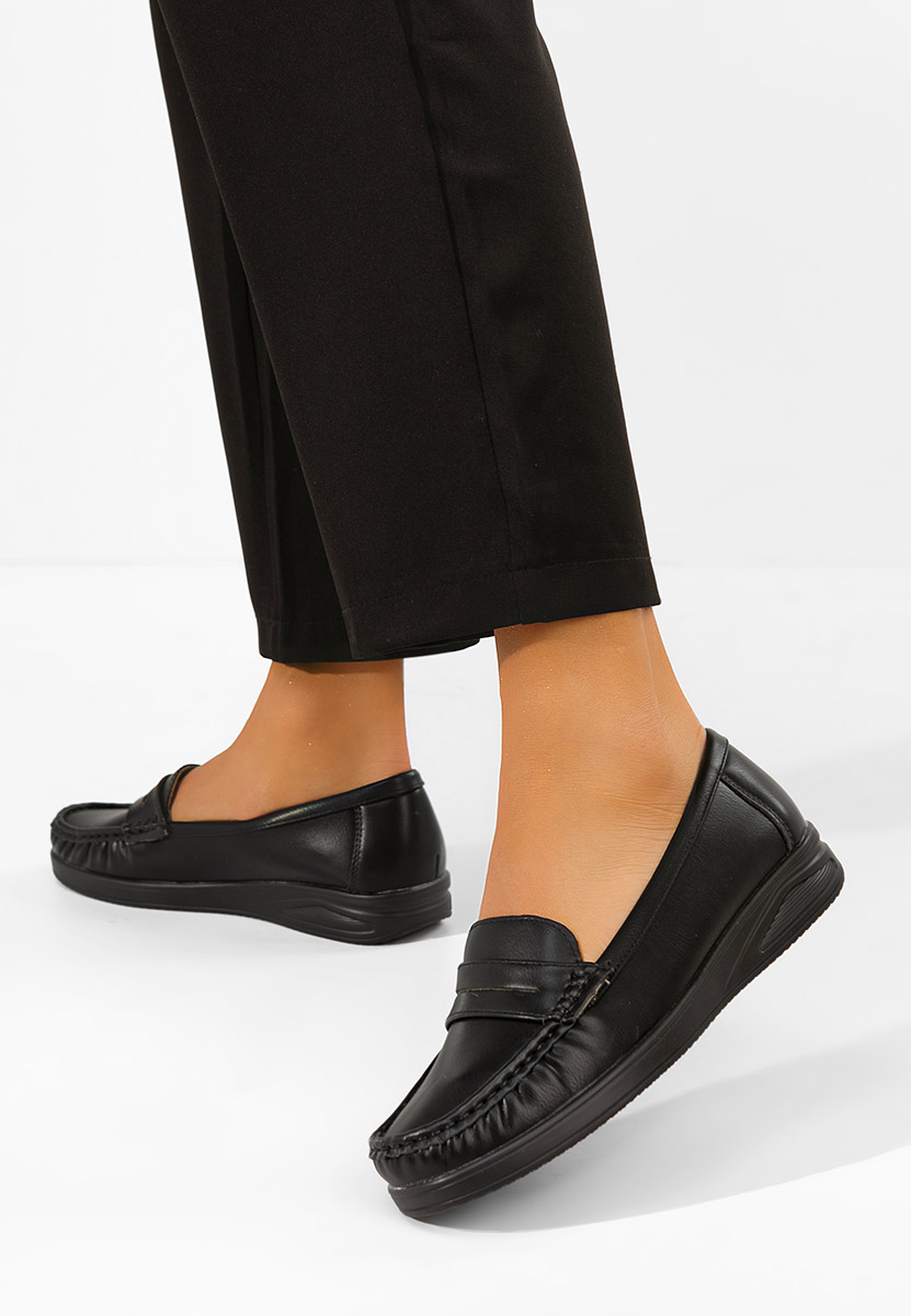 Μοκασίνια γυναικεια Elesya μαύρα