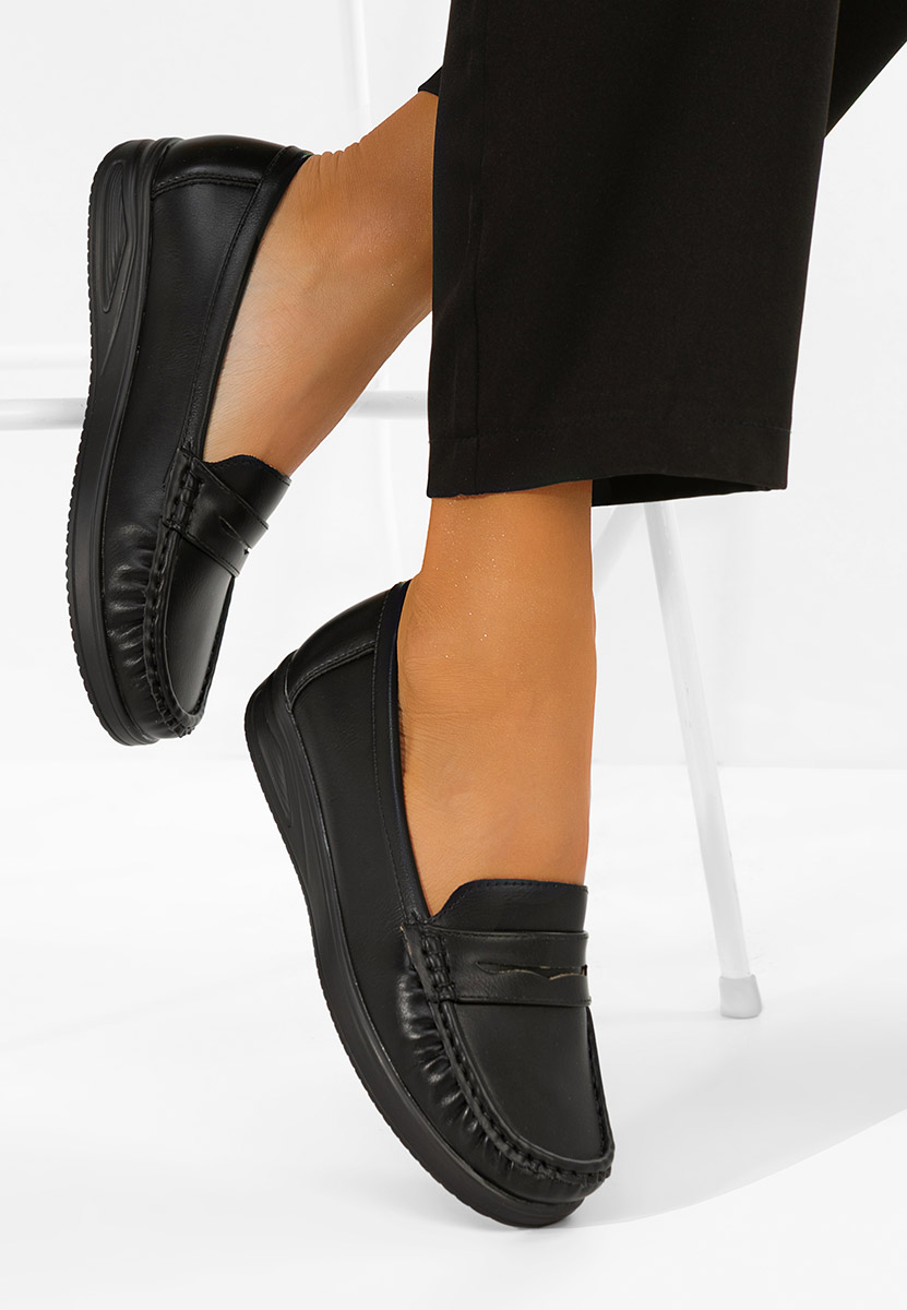 Μοκασίνια γυναικεια Elesya μαύρα