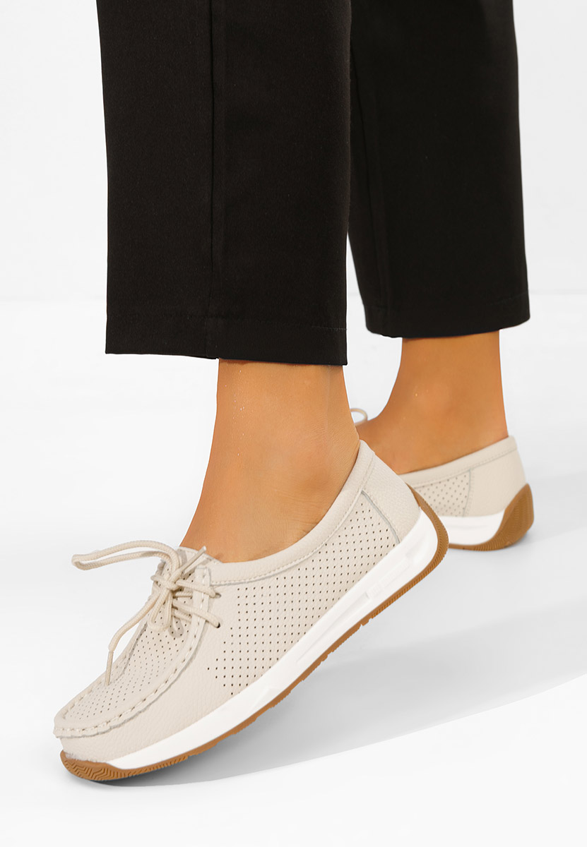 Μοκασίνια γυναικεια Kaliana μπεζ