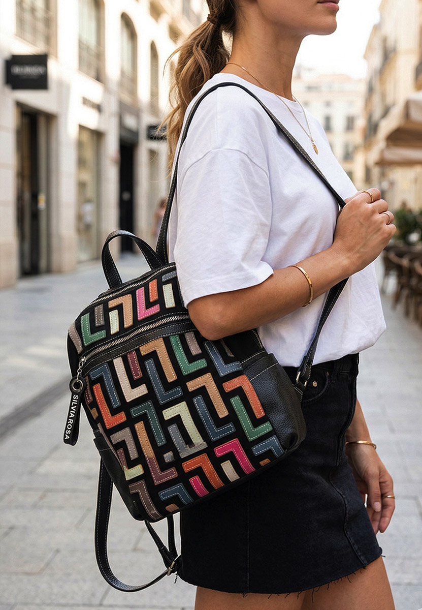 Γυναικείο σακίδιο Silvia Rosa 6129 Μαύρα