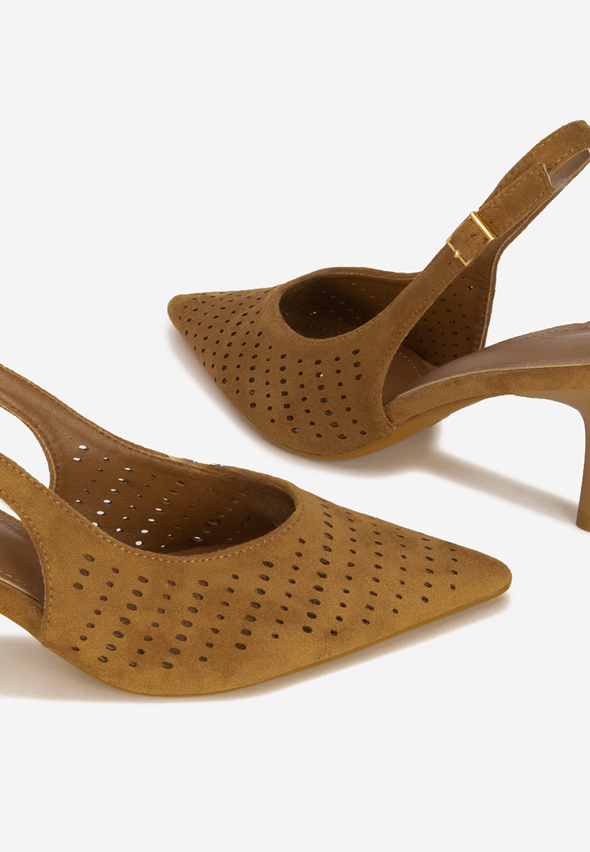 Γόβες slingback Osyana χακι