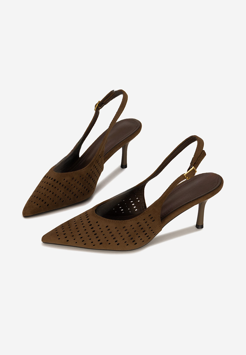 Γόβες slingback Osyana καφε