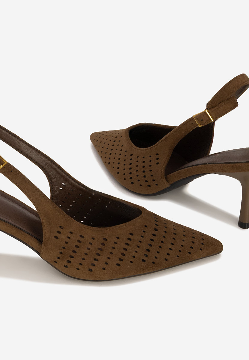 Γόβες slingback Osyana καφε