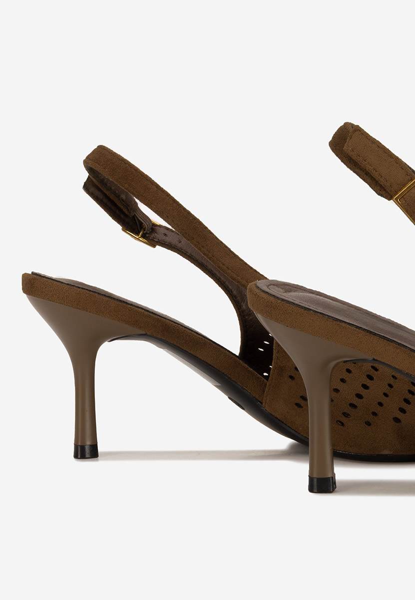 Γόβες slingback Osyana καφε