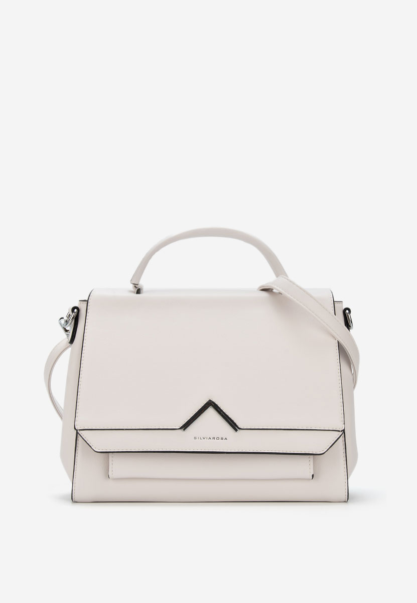 Τσάντα ωμου Silvia Rosa 5963 ασπρη ελεφαντοδοντο