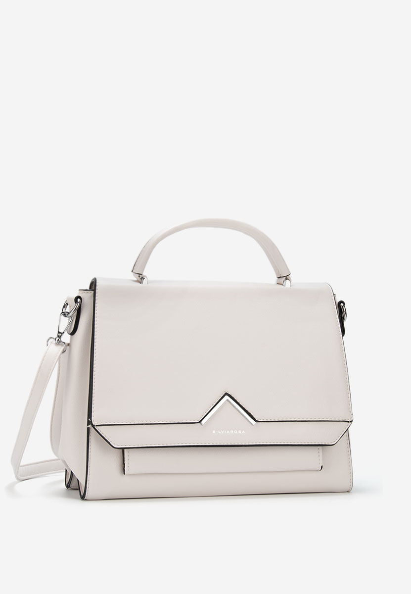 Τσάντα ωμου Silvia Rosa 5963 ασπρη ελεφαντοδοντο