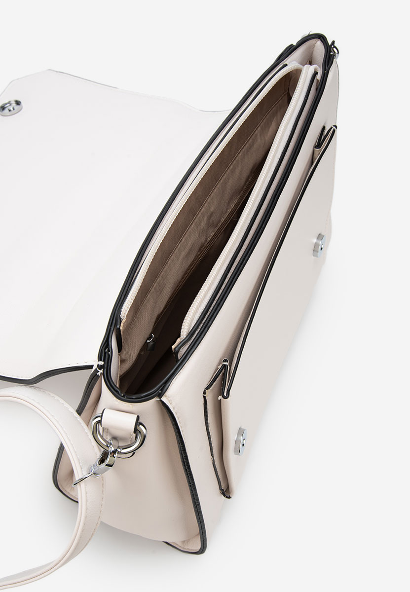 Τσάντα ωμου Silvia Rosa 5963 ασπρη ελεφαντοδοντο