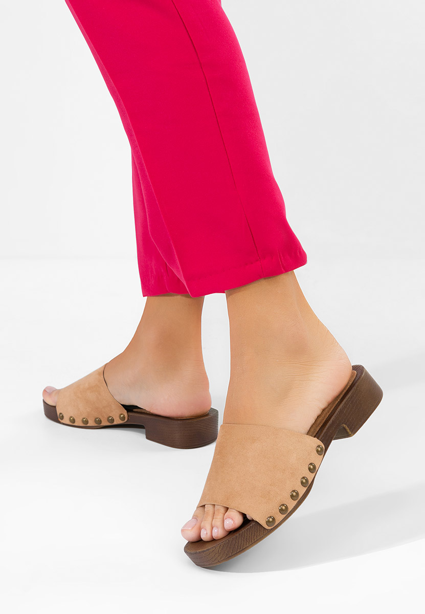 Παντόφλες γυναικειεσ Syndi μπεζ