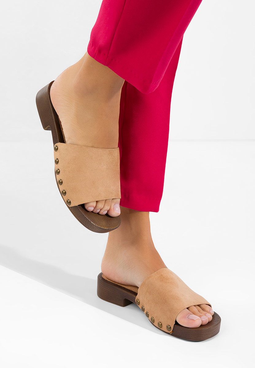 Παντόφλες γυναικειεσ Syndi μπεζ