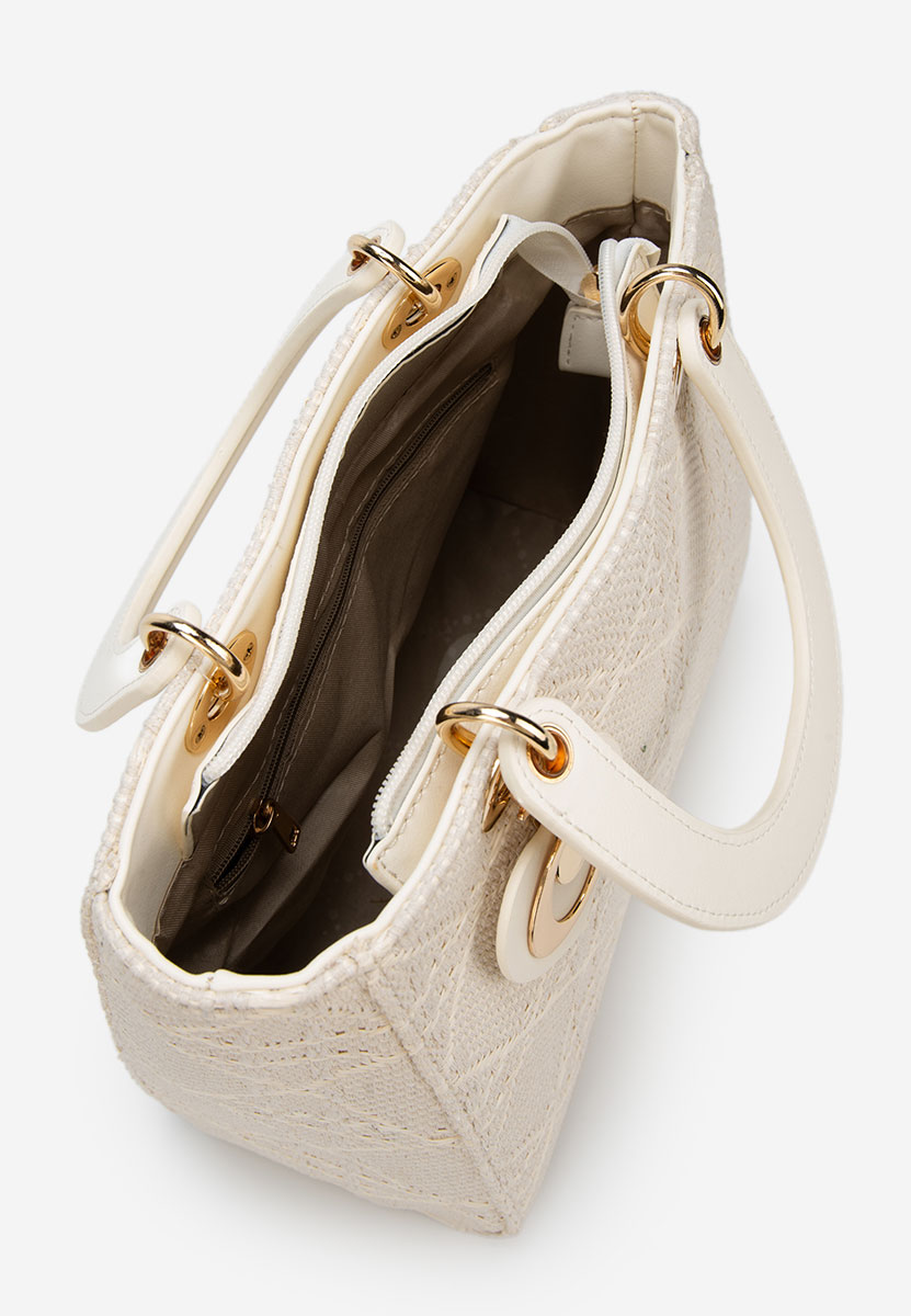 Τσάντα Χεριού Nanaria ασπρη ελεφαντοδοντο