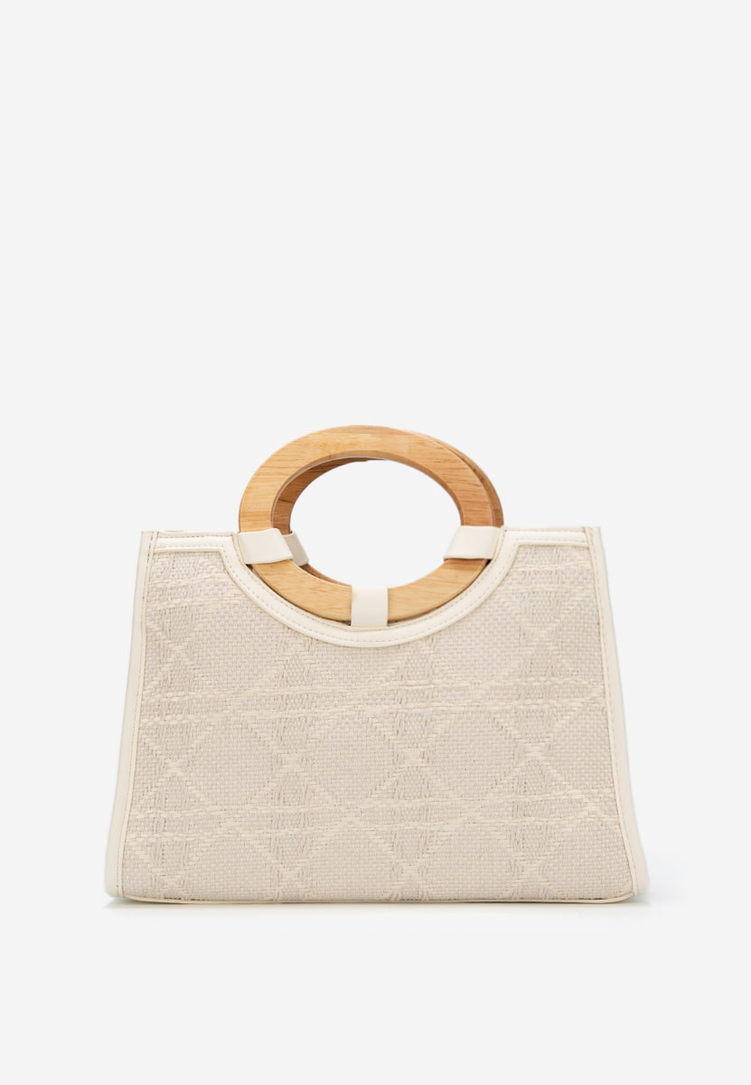 Τσάντα Χεριού Margaretta ασπρη ελεφαντοδοντο