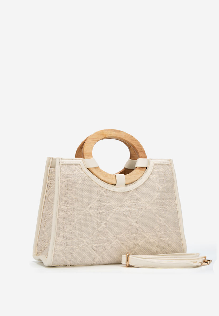 Τσάντα Χεριού Margaretta ασπρη ελεφαντοδοντο