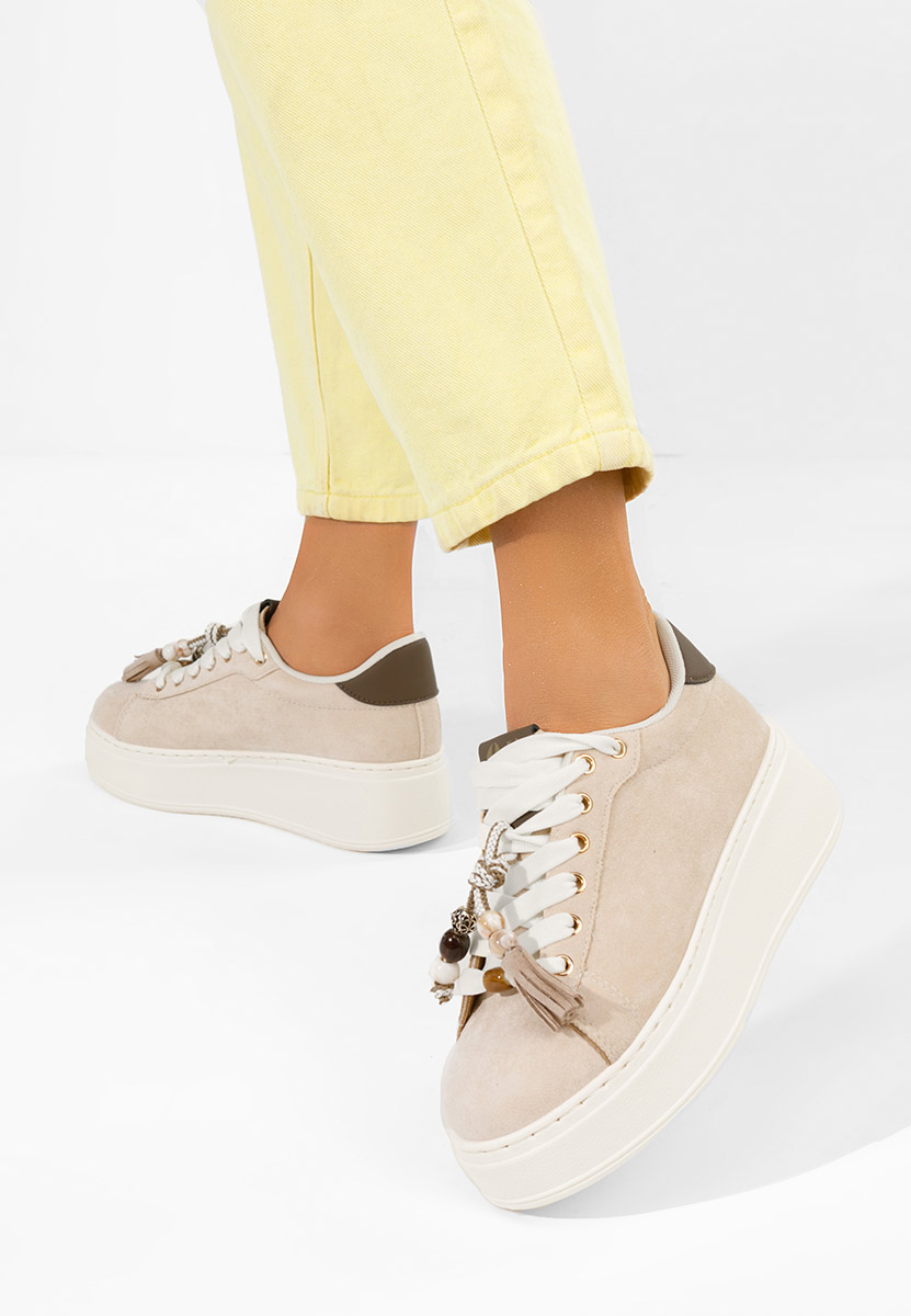 Sneakers με πλατφόρμα Zoira μπεζ