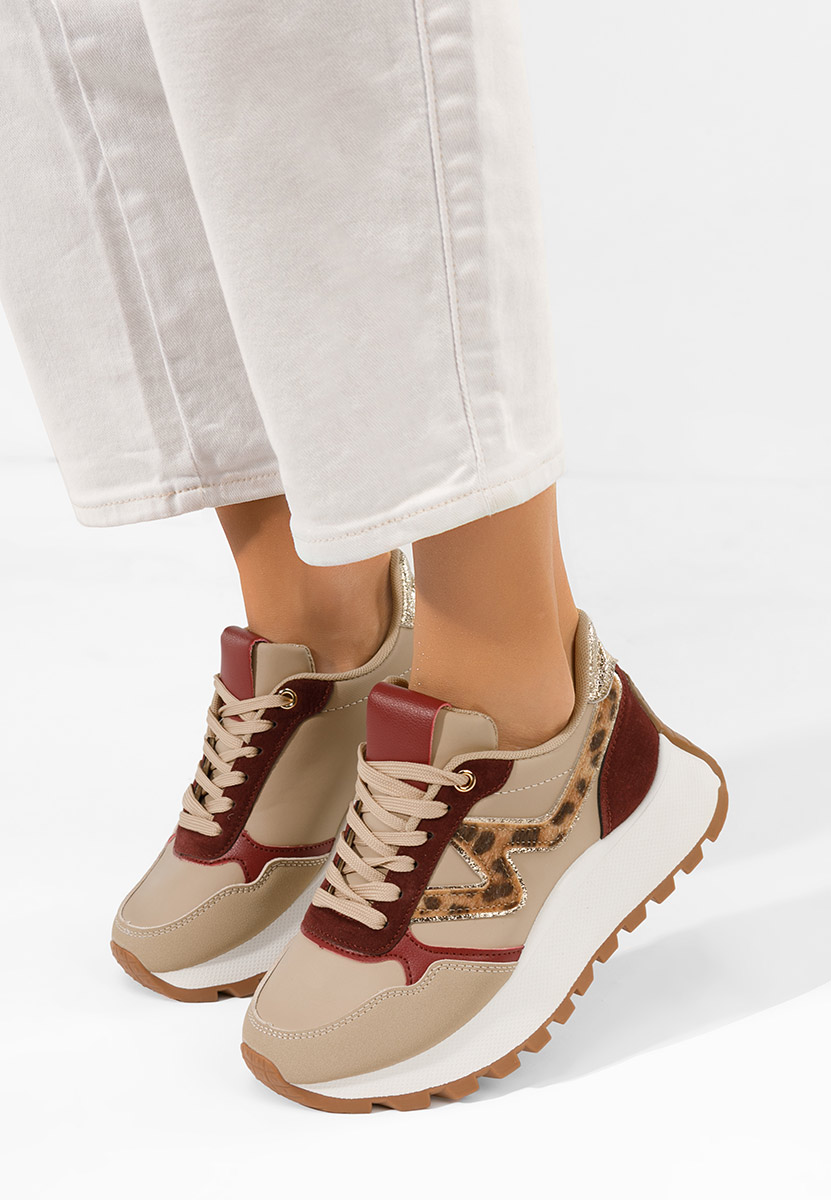 Sneakers με πλατφόρμα Catrinela μπορντό