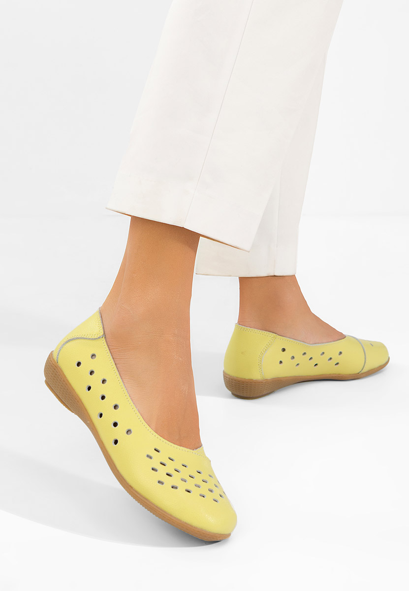 Μπαλαρίνες δερματινεσ Andeia Κιντρινο