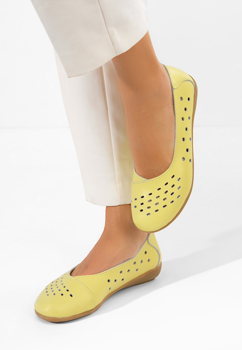 Μπαλαρίνες δερματινεσ Andeia Κιντρινο