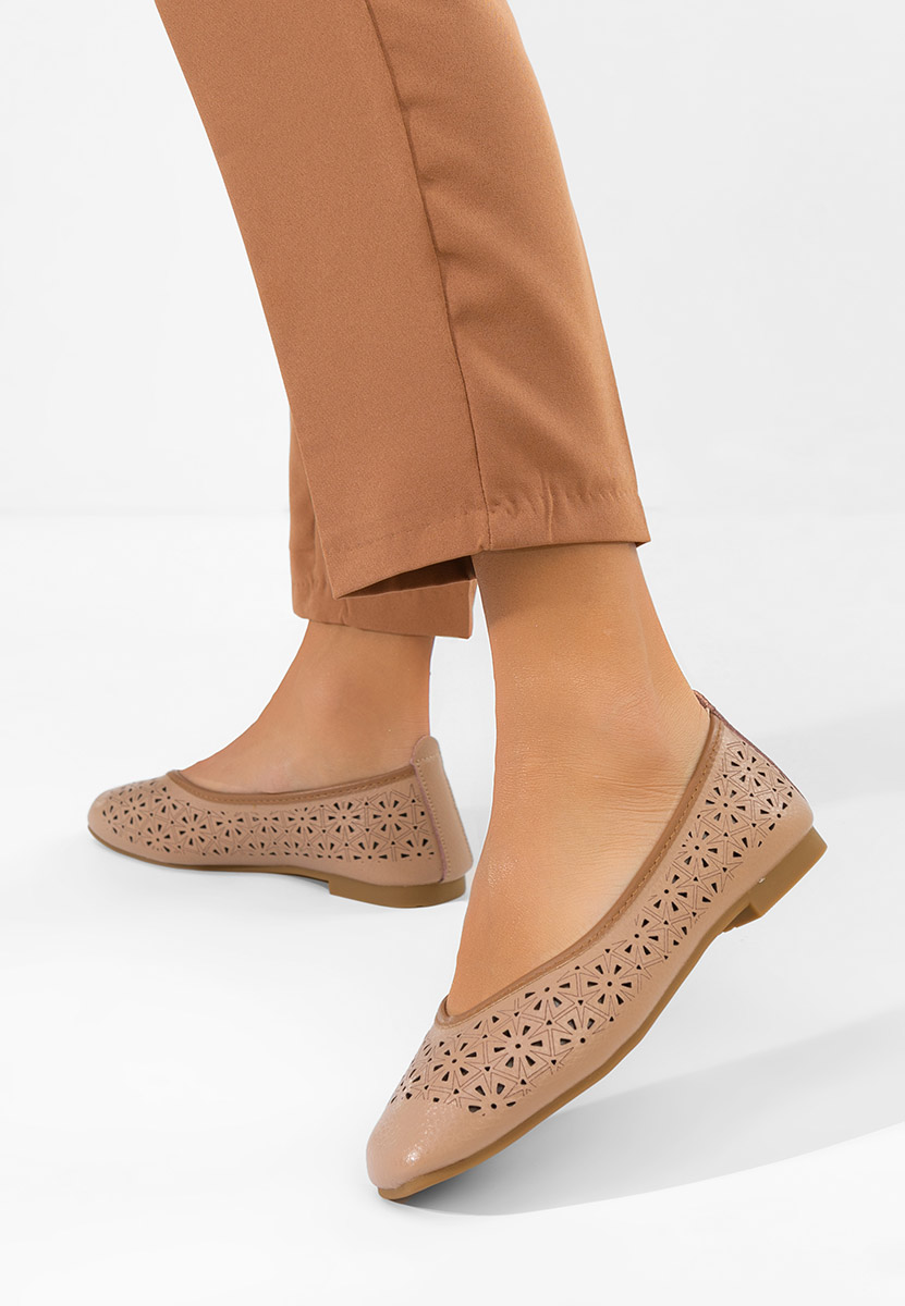 Μπαλαρίνες δερματινεσ Verioma V2 μπεζ