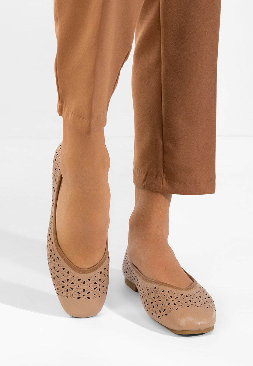 Μπαλαρίνες δερματινεσ Verioma V2 μπεζ