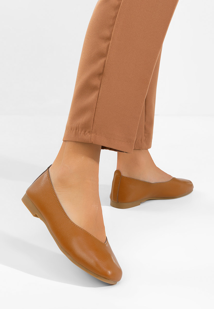 Μπαλαρίνες δερματινεσ Gabiela καφε