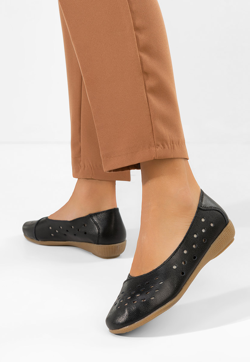 Μπαλαρίνες δερματινεσ Andeia μαύρα