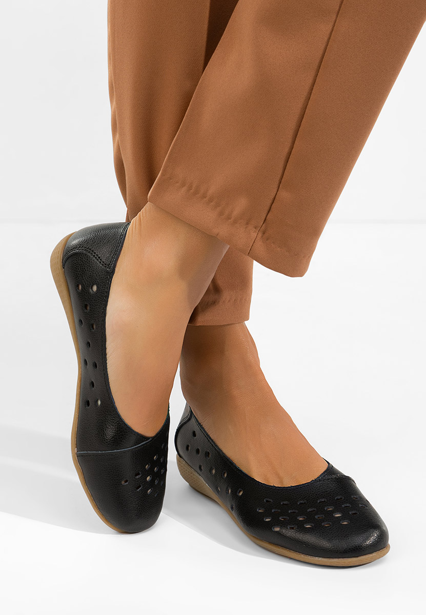 Μπαλαρίνες δερματινεσ Andeia μαύρα