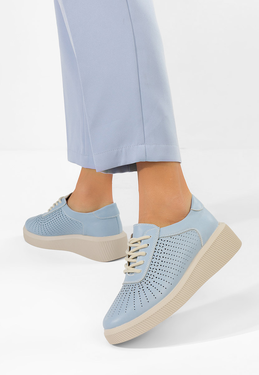 Sneakers γυναικεια δερματινα Oleiana μπλε