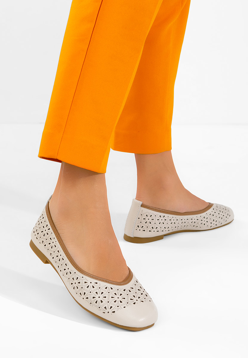 Μπαλαρίνες δερματινεσ Verioma μπεζ