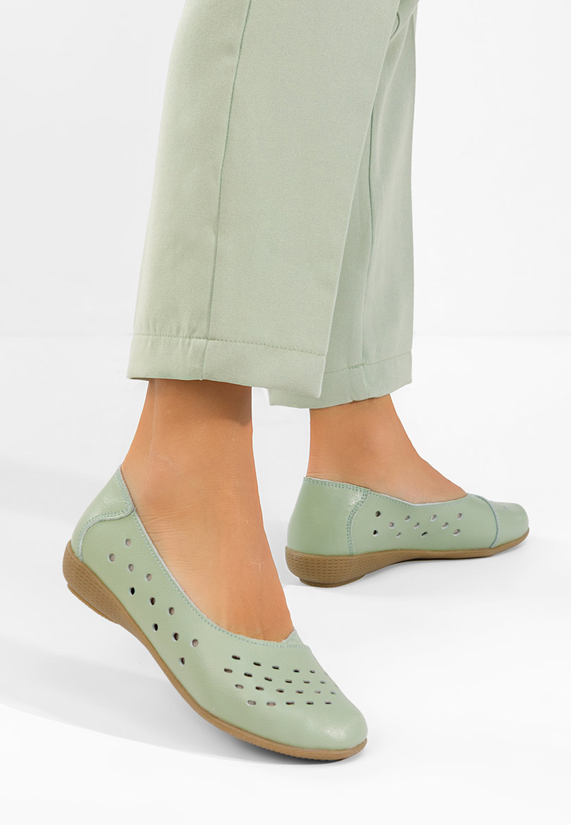 Μπαλαρίνες δερματινεσ Andeia πρασινο