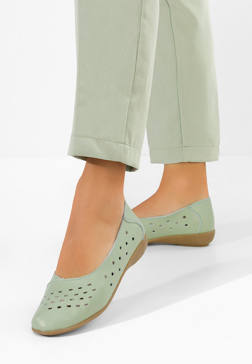 Μπαλαρίνες δερματινεσ Andeia πρασινο