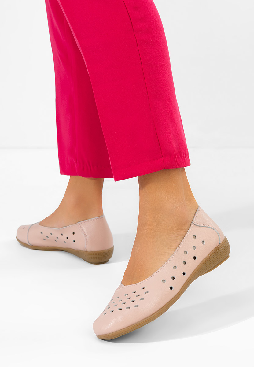Μπαλαρίνες δερματινεσ Andeia ροζ