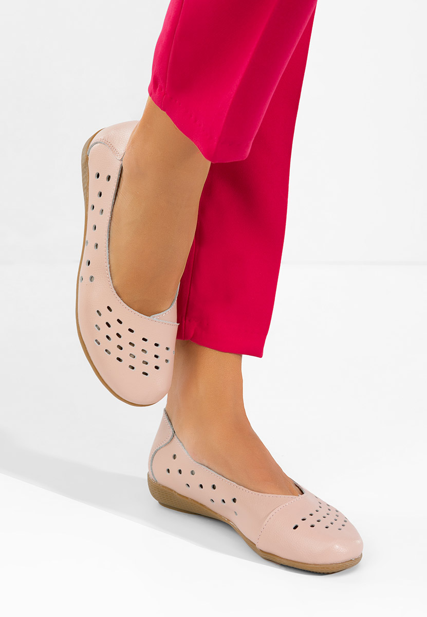 Μπαλαρίνες δερματινεσ Andeia ροζ