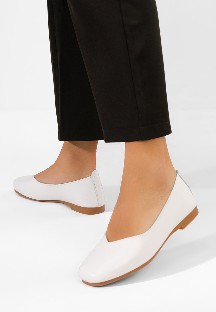 Μπαλαρίνες δερματινεσ Gabiela λευκά