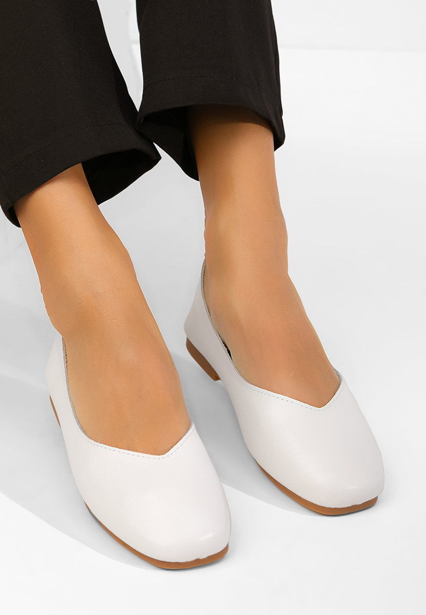 Μπαλαρίνες δερματινεσ Gabiela λευκά