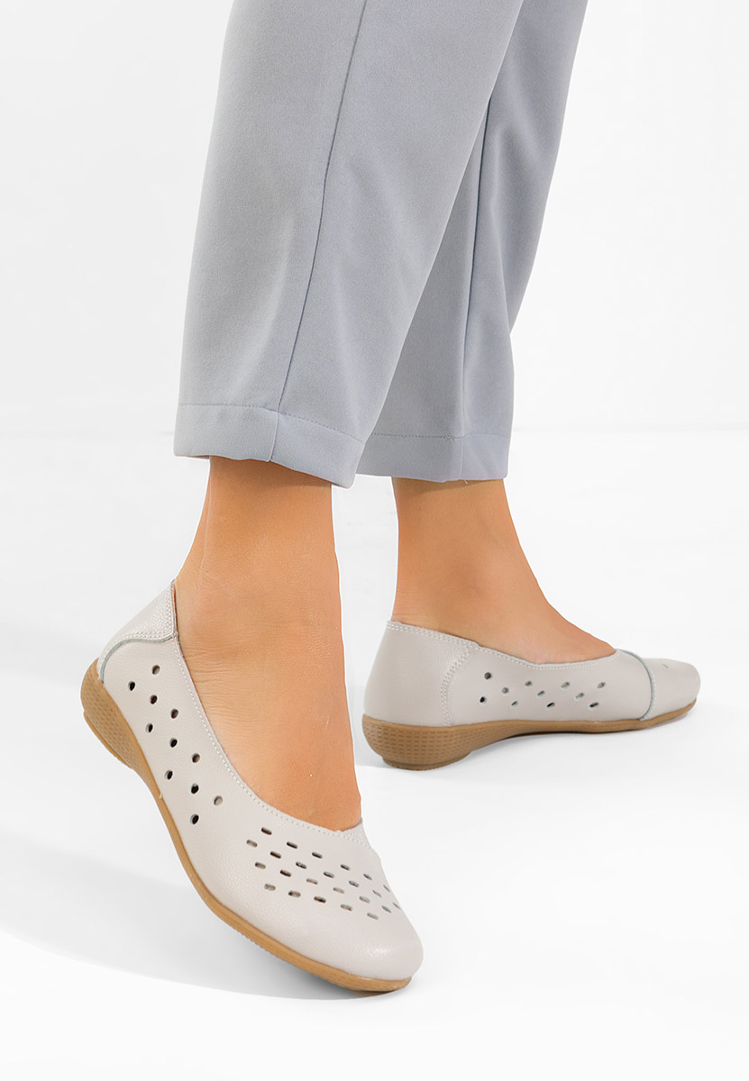 Μπαλαρίνες δερματινεσ Andeia γκρι