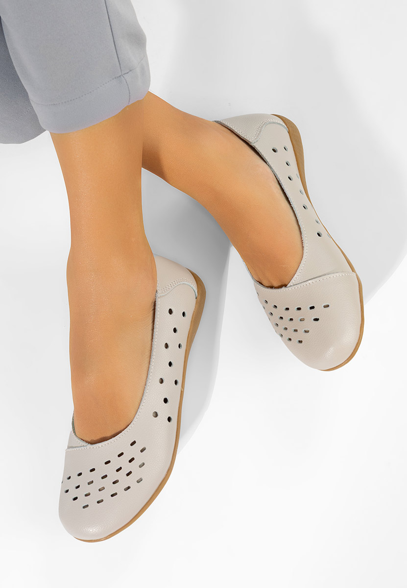 Μπαλαρίνες δερματινεσ Andeia γκρι