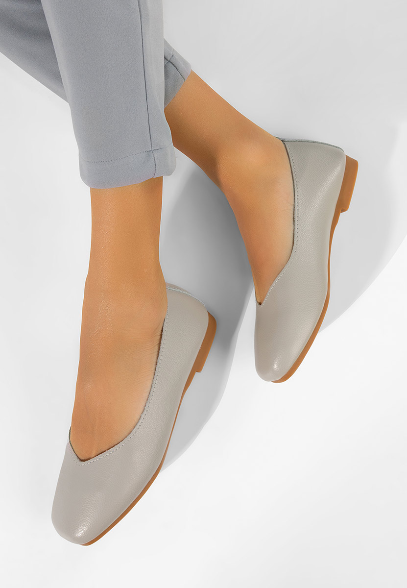Μπαλαρίνες δερματινεσ Gabiela γκρι