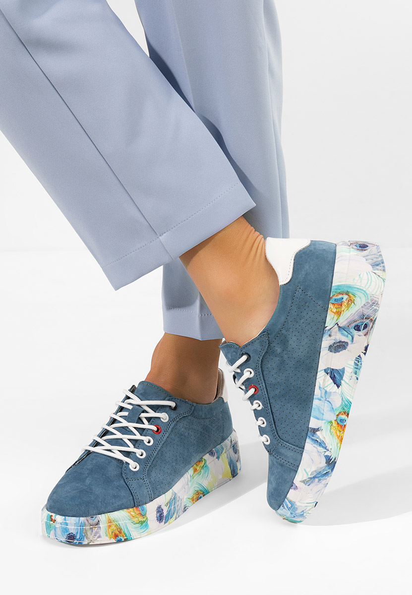 Sneakers γυναικεια δερματινα Sandrina μπλε