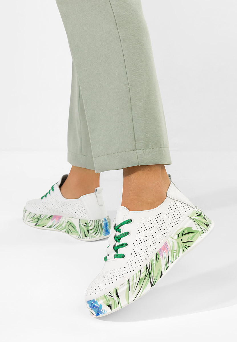 Sneakers γυναικεια δερματινα Florinna λευκά