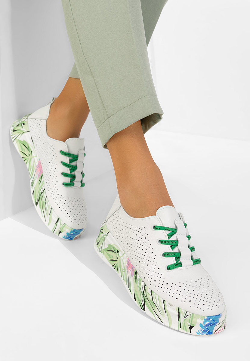 Sneakers γυναικεια δερματινα Florinna λευκά