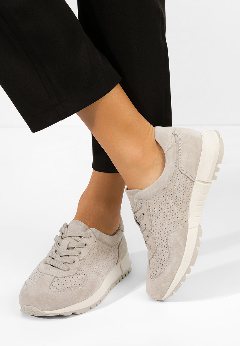 Sneakers γυναικεια δερματινα Alanea μπεζ