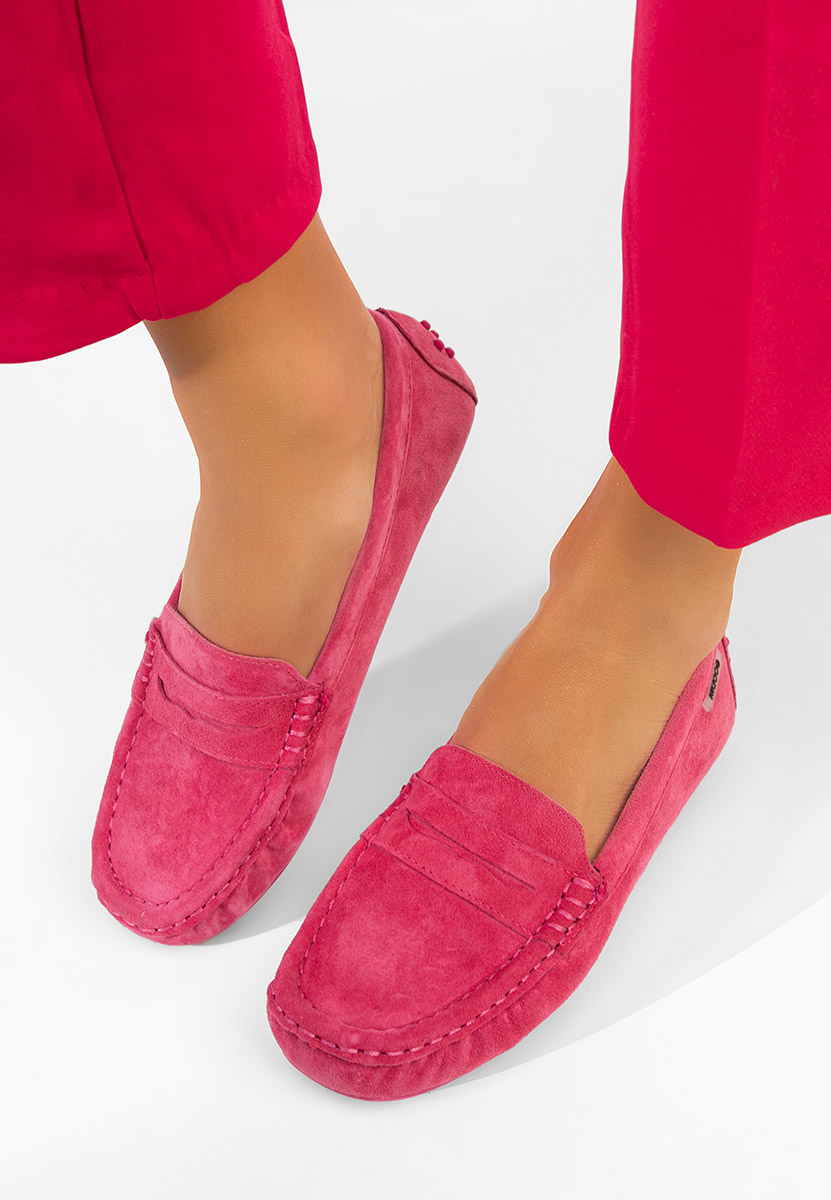 Μοκασίνια γυναικεια δερματινα Dionesia φούξια