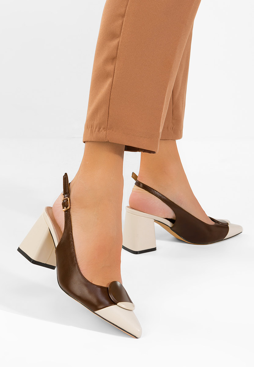 Γόβες slingback Ferrela καφε