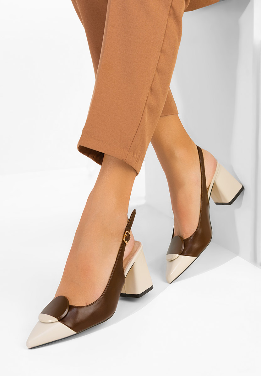 Γόβες slingback Ferrela καφε