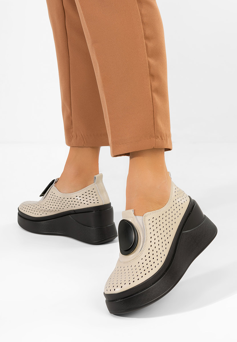 Πλατφόρμες γυναικεία Aleksa μπεζ