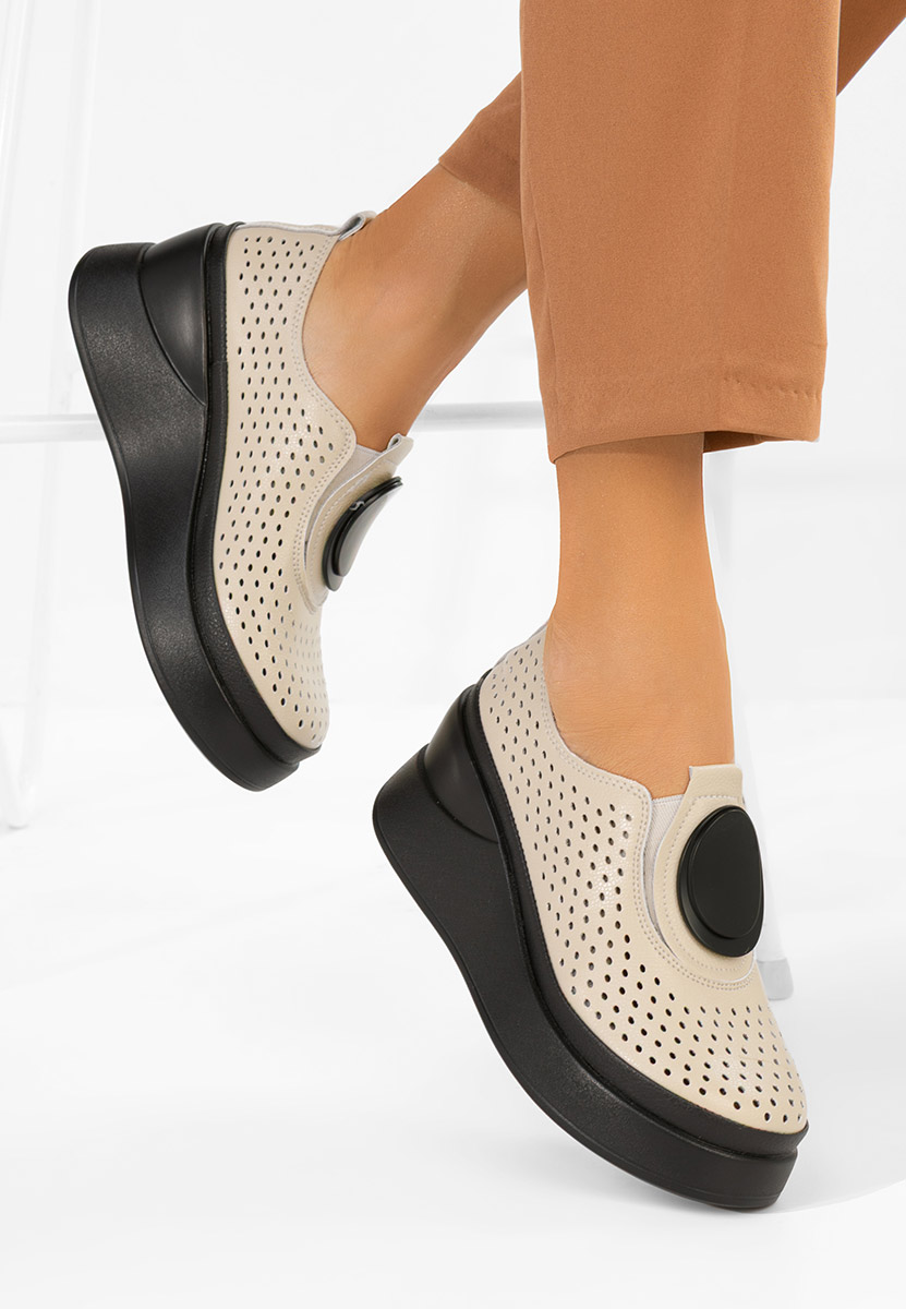 Πλατφόρμες γυναικεία Aleksa μπεζ