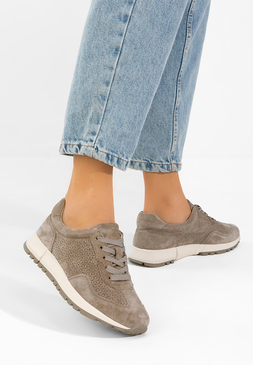 Sneakers γυναικεια δερματινα Alanea χακι