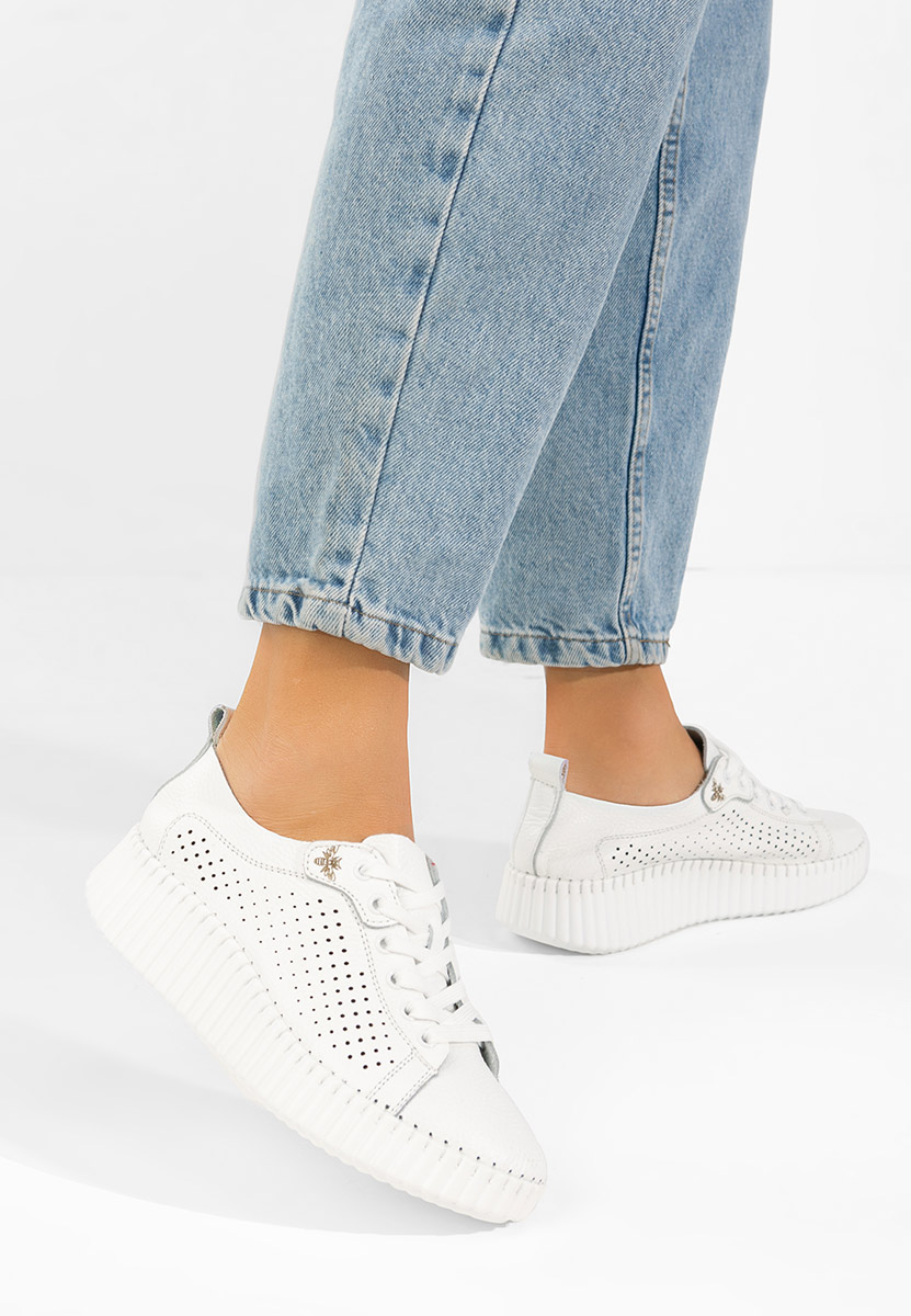 Sneakers γυναικεια δερματινα Anaika λευκά