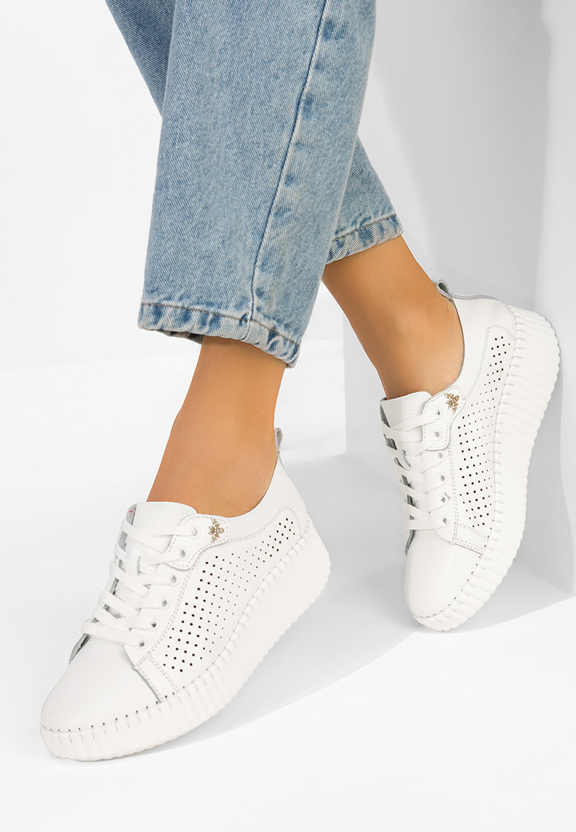 Sneakers γυναικεια δερματινα Anaika λευκά